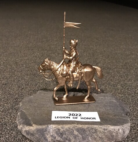 2022 LEGION OF HONOR
Trophy was won by Mike M.  
(AKA  "New Mike")
