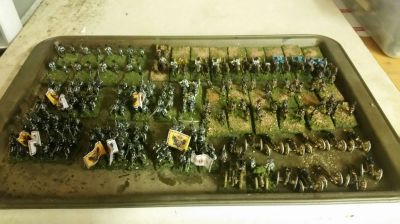 Austrians finally finished
Last of the Austrians lots of guns and limbers plus a few Prussian Limbers
